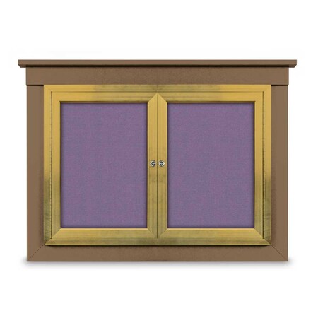 United Visual Products 18"x24" 1-Door Enclosed Outdoor Letterboard, Hdr, Green Felt/Bronze UV1186HDPLUS-BRONZE-GREEN